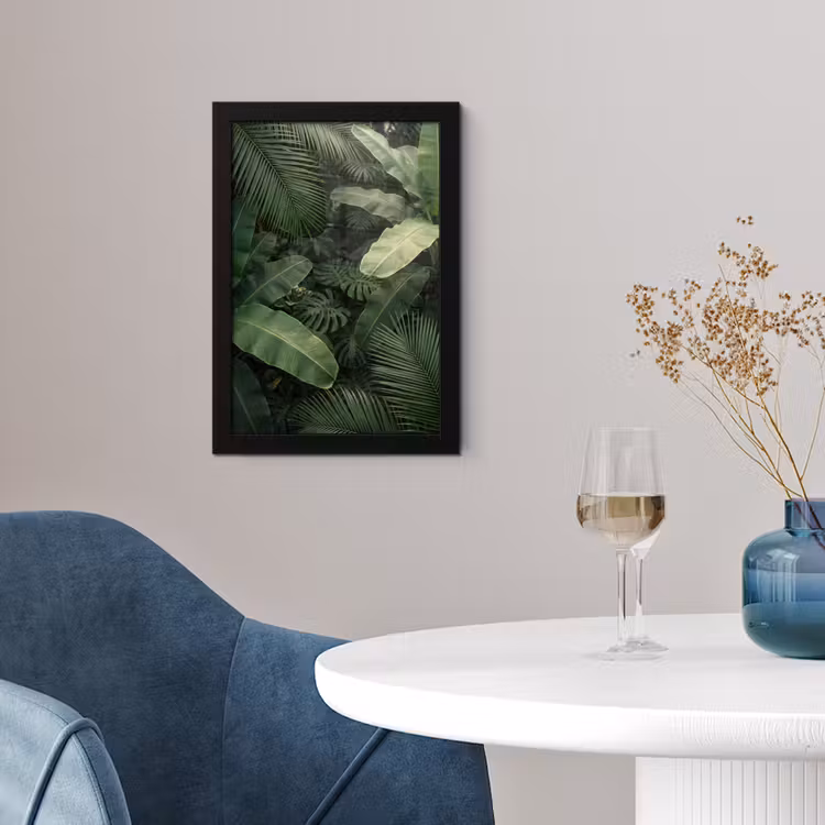 Bladeren - Groen - Tropisch - Natuur fotolijst zwart zonder passe partout klein -sfeer4