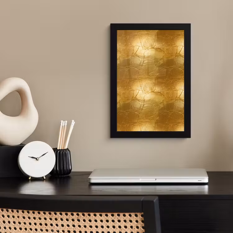 Bladgoud - Vintage - Textuur - Warm Goud fotolijst zwart zonder passe partout klein 224 -sfeer1