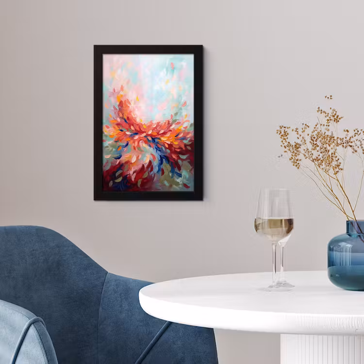 Bloemen - Abstract - Kunst - Modern fotolijst zwart zonder passe partout klein -sfeer4