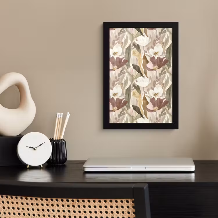 Bloemen - Aquarel - Kleurrijk fotolijst zwart zonder passe partout klein 224 -sfeer1