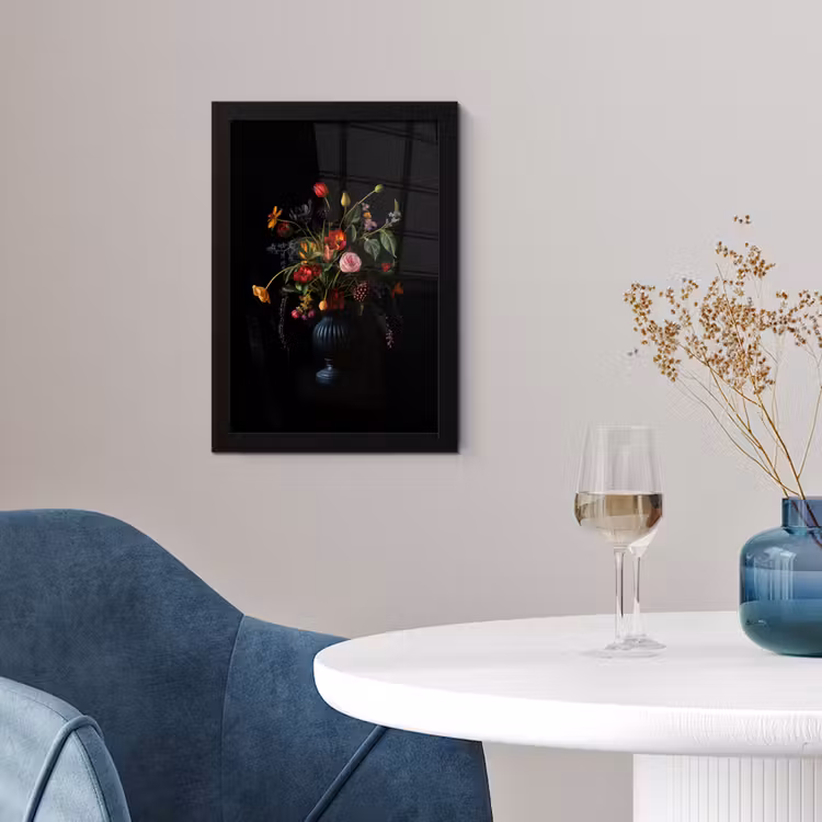 Bloemen - Bessen - Klassiek fotolijst zwart zonder passe partout klein -sfeer4