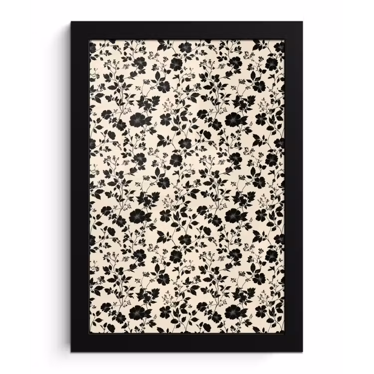 Bloemen - Dessin - Zwart fotolijst zwart zonder passe partout klein 224 -3d