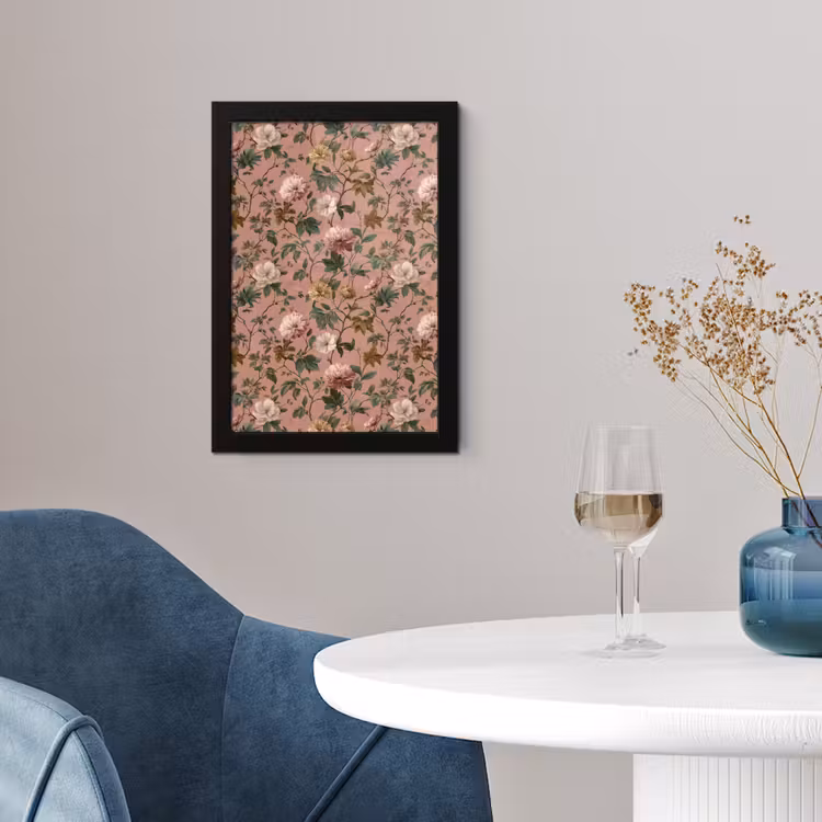 Bloemen - Klassiek - Roze fotolijst zwart zonder passe partout klein 224 -sfeer4