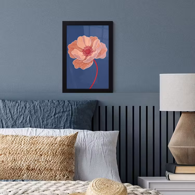Poster met lijst - Bloemen - Modern - Abstract - Bloemen - Modern - Abstract fotolijst zwart zonder passe partout klein