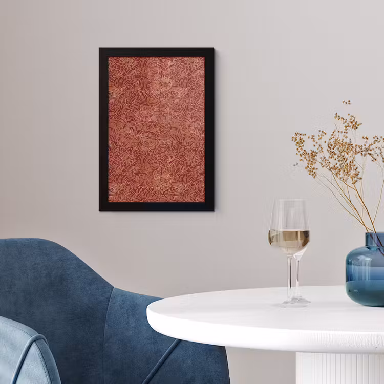 Bloemen - Motief - Rood fotolijst zwart zonder passe partout klein 224 -sfeer4