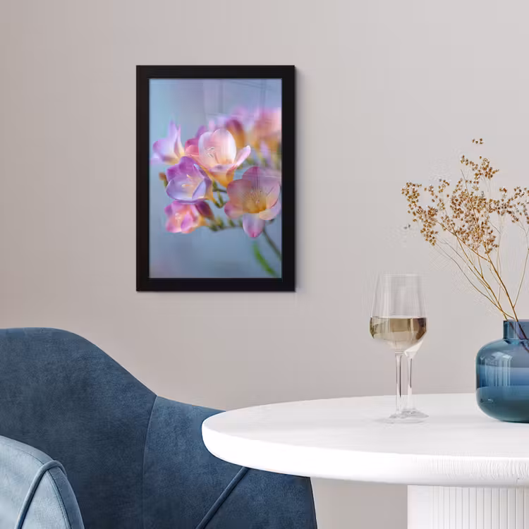Bloemen - Paars - Overloop - Meeldraden fotolijst zwart zonder passe partout klein -sfeer4
