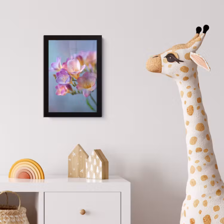 Bloemen - Paars - Overloop - Meeldraden fotolijst zwart zonder passe partout klein -usfeer4_kinderkamer