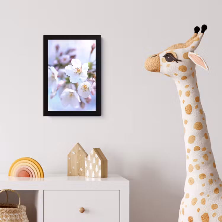 Bloemen - Sakura - Tak - Bloesem takken fotolijst zwart zonder passe partout klein -usfeer4_kinderkamer