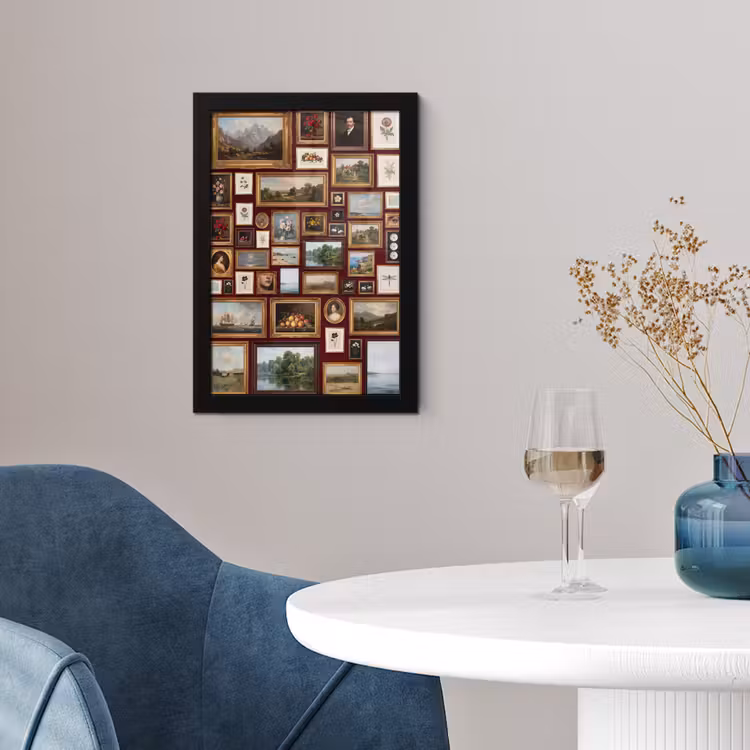 Bloemen - Vaas - Klassiek - Kunst - Rood fotolijst zwart zonder passe partout klein -sfeer4