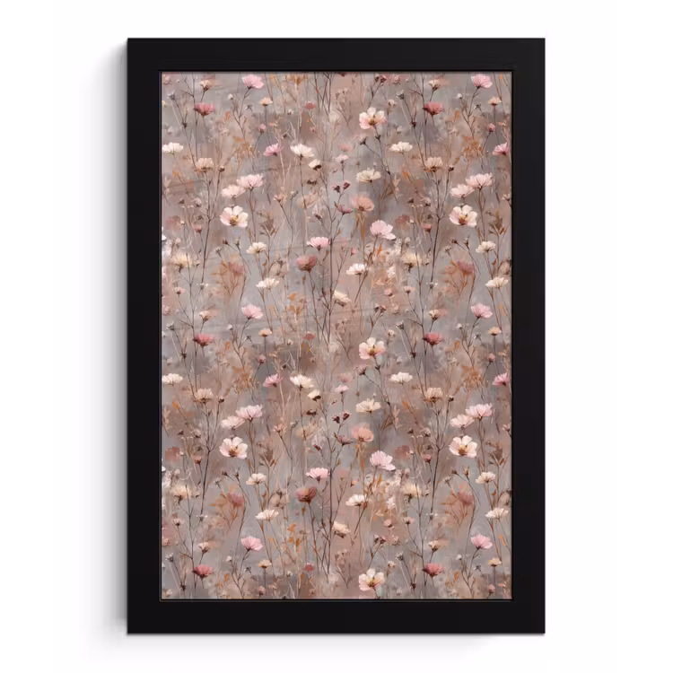 Bloemen - Wild - Pastel fotolijst zwart zonder passe partout klein 224 -3d