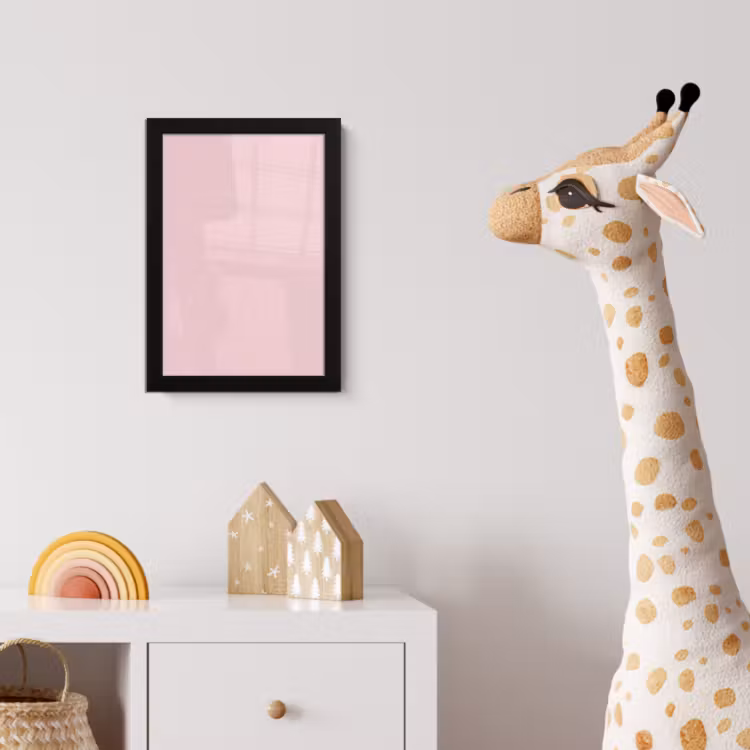 Blush - Pink - Roze fotolijst zwart zonder passe partout klein 224 -usfeer4_kinderkamer