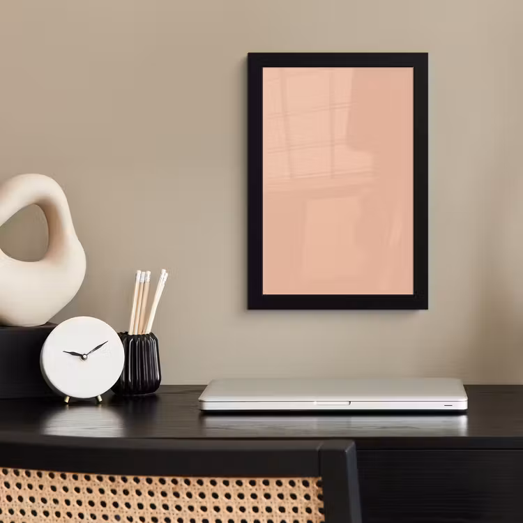 Blush - Terracotta - Nude fotolijst zwart zonder passe partout klein 224 -sfeer1