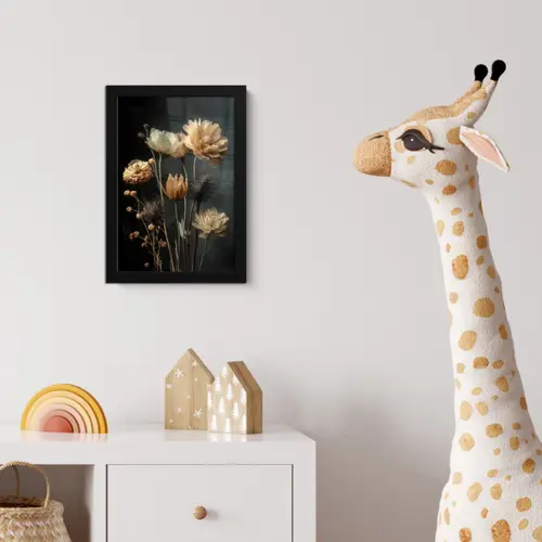Boeket - Bloemen - Licht - Zwart fotolijst zwart zonder passe partout klein -usfeer4_kinderkamer