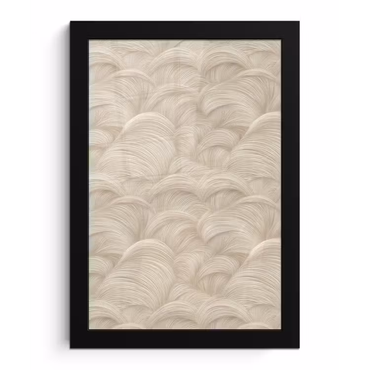 Bogen - Patroon - Beige fotolijst zwart zonder passe partout klein 224 -3d