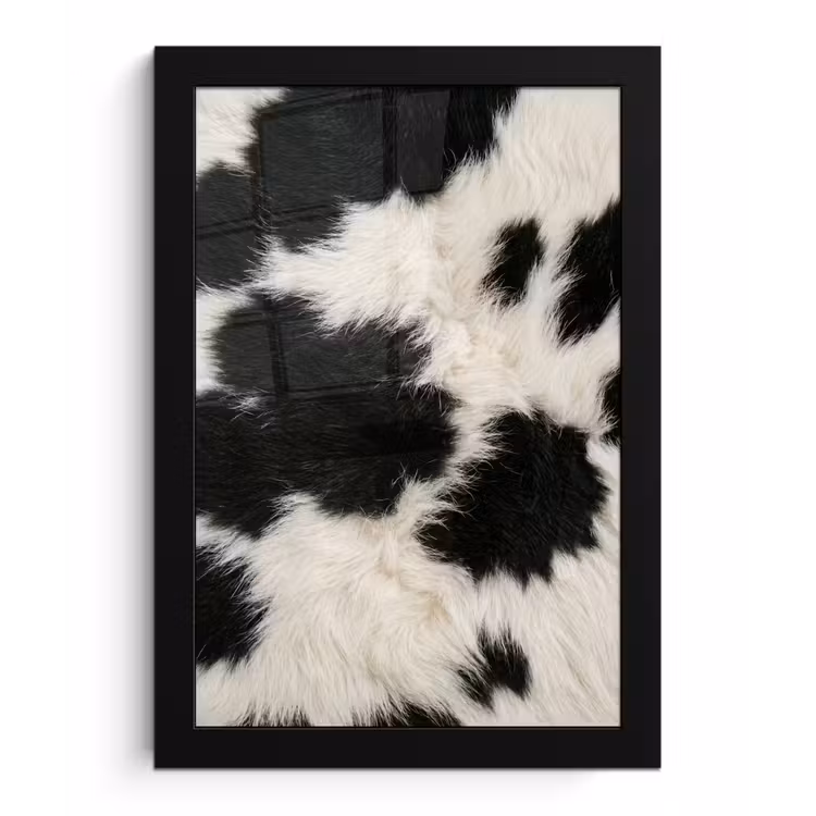 Bont - Textuur - Zwart - Wit fotolijst zwart zonder passe partout klein -3d