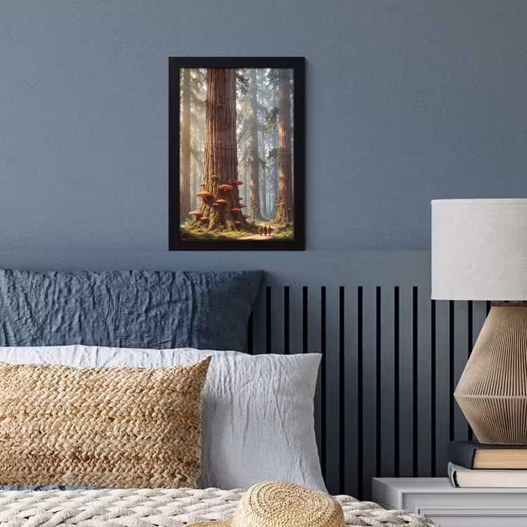 Poster met lijst - Bos - Bomen - Natuur - Bos - Bomen - Natuur fotolijst zwart zonder passe partout klein
