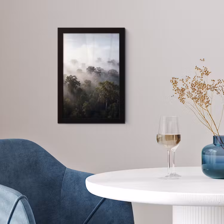 Bos - Mist - Natuur - Groen fotolijst zwart zonder passe partout klein -sfeer4