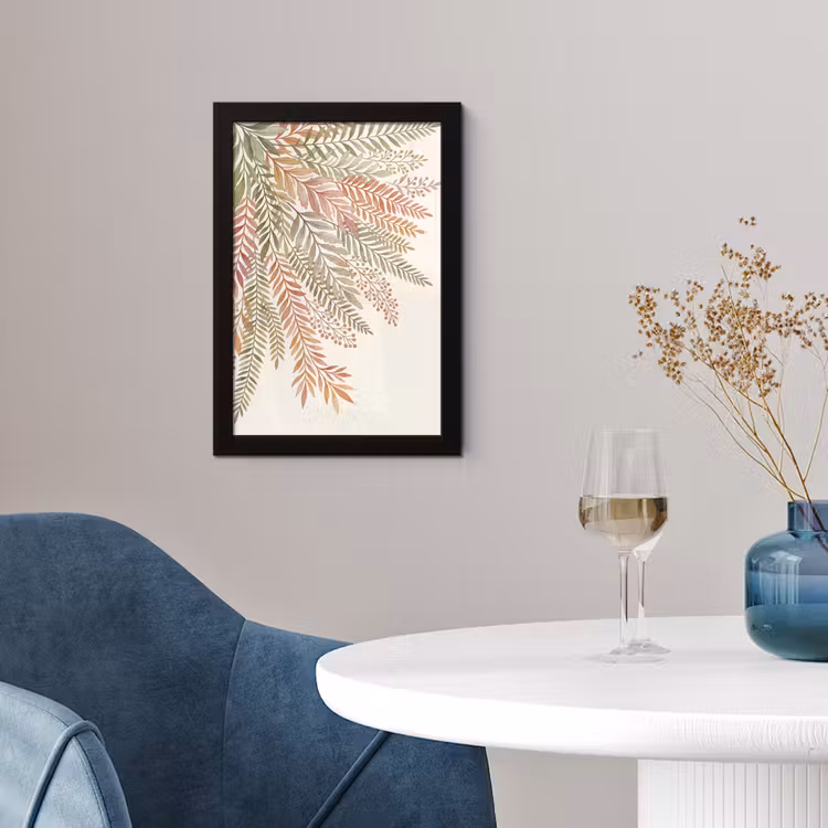 Botanisch - Aquarel - Kleurrijk fotolijst zwart zonder passe partout klein -sfeer4