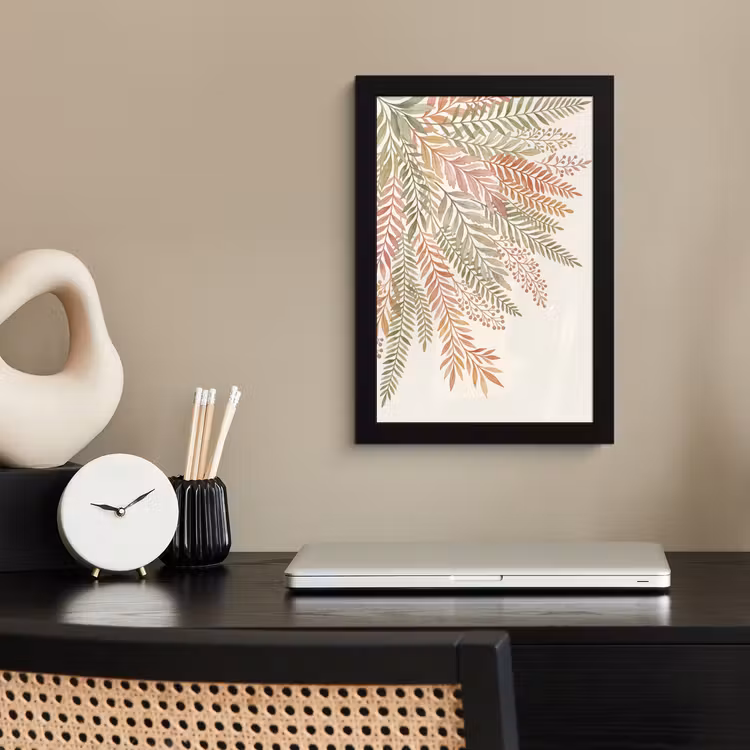 Botanisch - Aquarel - Kleurrijk fotolijst zwart zonder passe partout klein -sfeer1