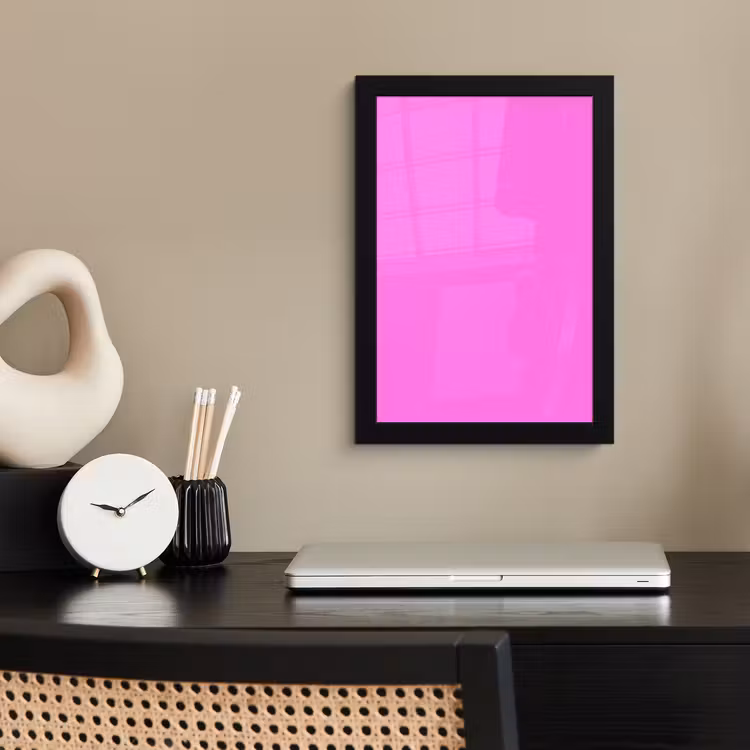 Bright - Orchid - Roze fotolijst zwart zonder passe partout klein 224 -sfeer1