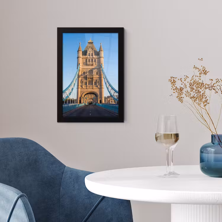 Brug - Toren - Architectuur - Klassiek - Blauw fotolijst zwart zonder passe partout klein -sfeer4
