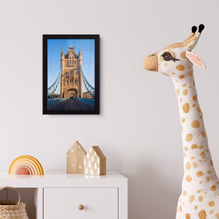 Brug - Toren - Architectuur - Klassiek - Blauw fotolijst zwart zonder passe partout klein -usfeer4_kinderkamer