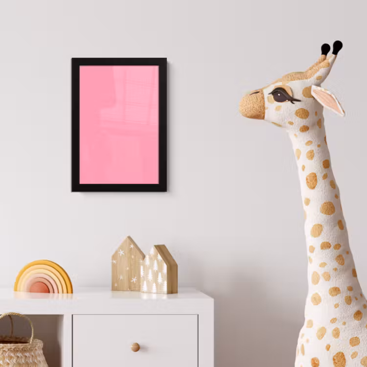Bubblegum - Pink - Roze fotolijst zwart zonder passe partout klein 224 -usfeer4_kinderkamer