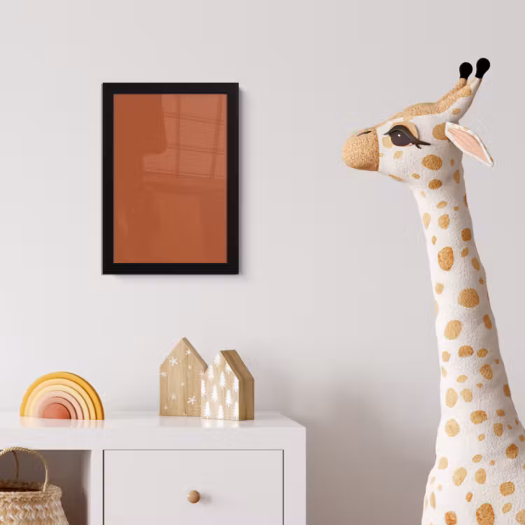 Burnt - Sienna - Oranje fotolijst zwart zonder passe partout klein 224 -usfeer4_kinderkamer