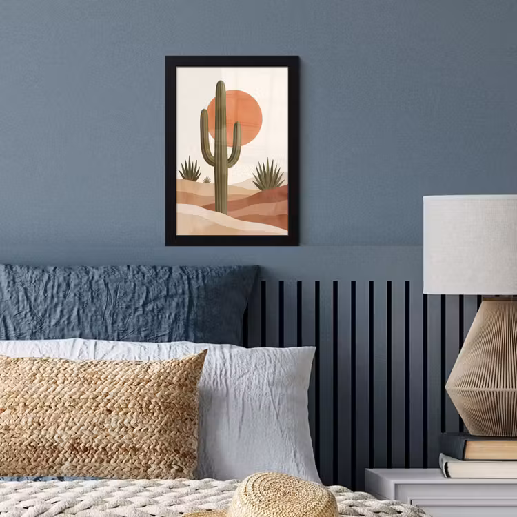 Cactus - Duinen - Modern - Landschap - Groen fotolijst zwart zonder passe partout klein -sfeer3
