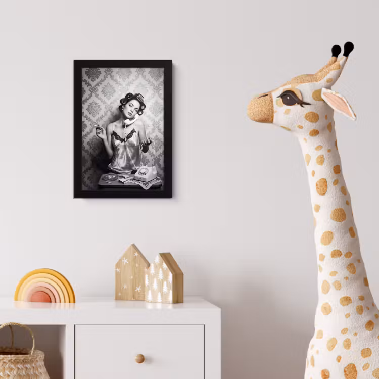Chic - Vrouw - Zwart - Wit fotolijst zwart zonder passe partout klein -usfeer4_kinderkamer