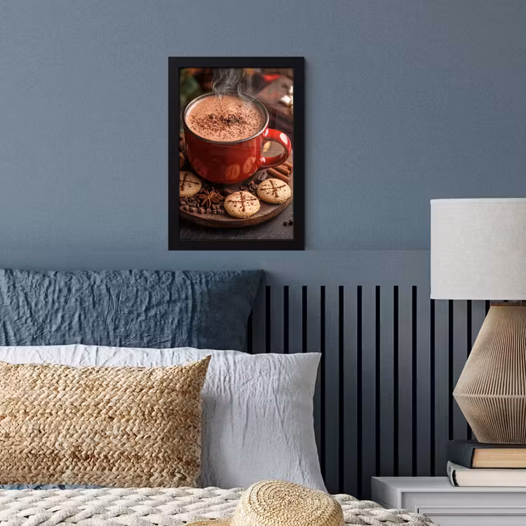 Chocolademelk - Mok - Winter - Kerst - Gezelligheid fotolijst zwart zonder passe partout klein -sfeer3