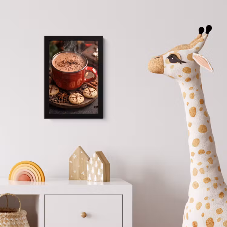 Chocolademelk - Mok - Winter - Kerst - Gezelligheid fotolijst zwart zonder passe partout klein -usfeer4_kinderkamer