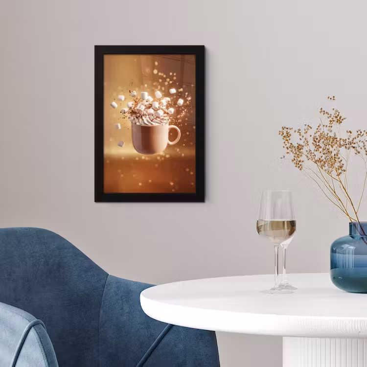 Chocomelk - Drinken - Warm - Bruin fotolijst zwart zonder passe partout klein -sfeer4