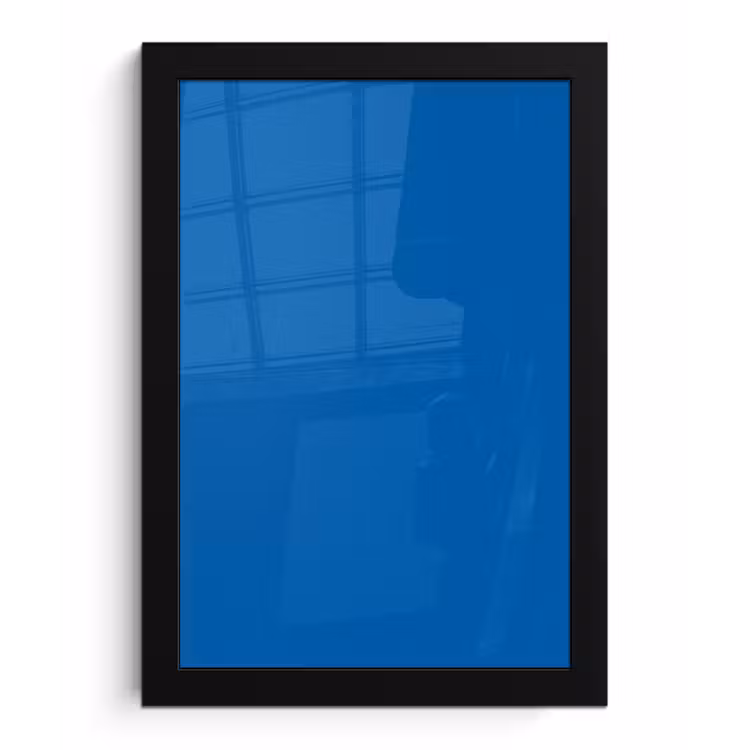 Classic - Azure - Blauw fotolijst zwart zonder passe partout klein 224 -3d