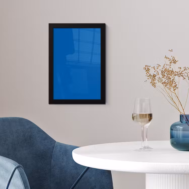 Classic - Azure - Blauw fotolijst zwart zonder passe partout klein 224 -sfeer4