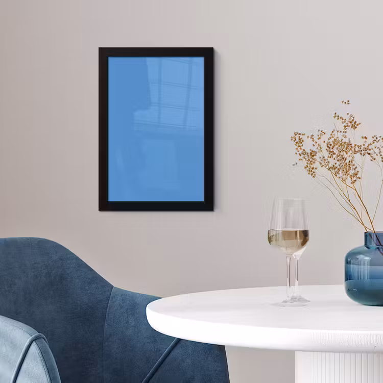 Cornflower - Blue - Blauw fotolijst zwart zonder passe partout klein 224 -sfeer4