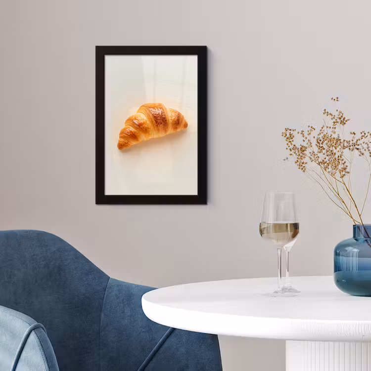 Croissant - Brood - Beige fotolijst zwart zonder passe partout klein -sfeer4