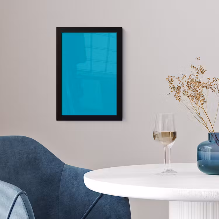 Deep - Turquoise - Turkoois fotolijst zwart zonder passe partout klein 224 -sfeer4
