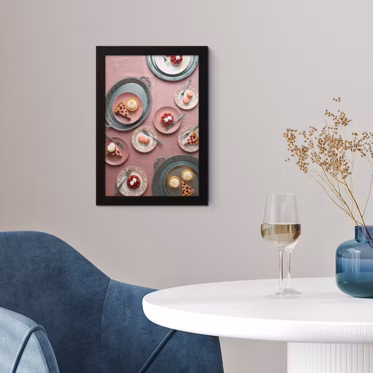 Dessert - Taart - Gebak - Zoet - Roze fotolijst zwart zonder passe partout klein -sfeer4