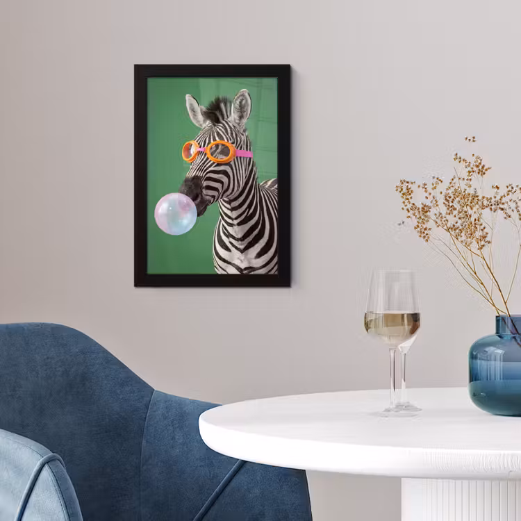 Dier - Bril - Bel - Modern - Groen fotolijst zwart zonder passe partout klein -sfeer4