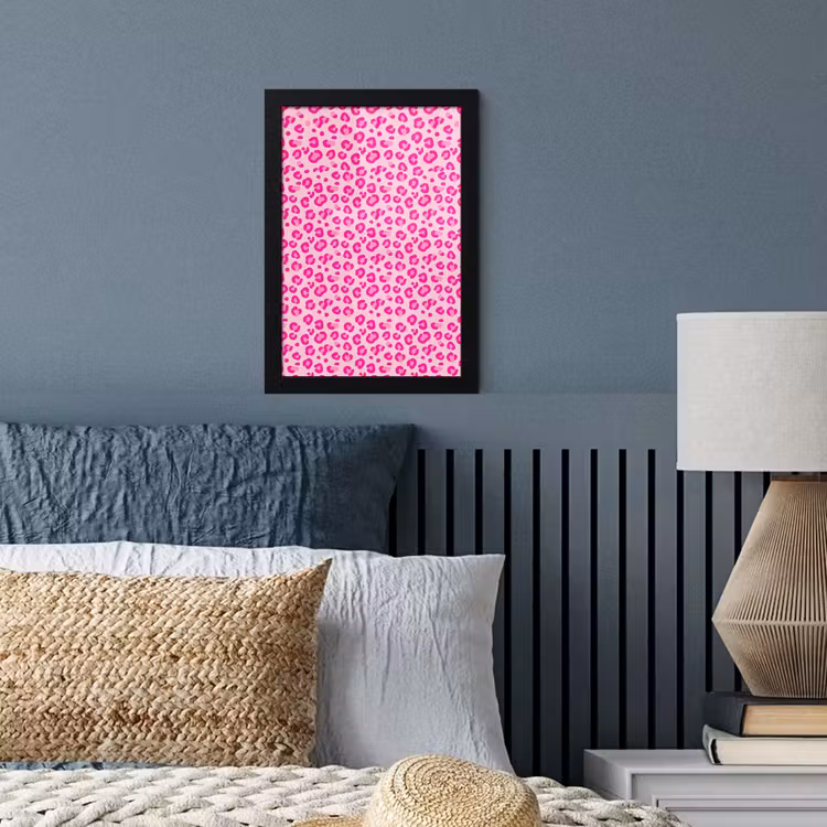Dierenprint - Patroon - Abstract - Modern - Roze fotolijst zwart zonder passe partout klein -sfeer3
