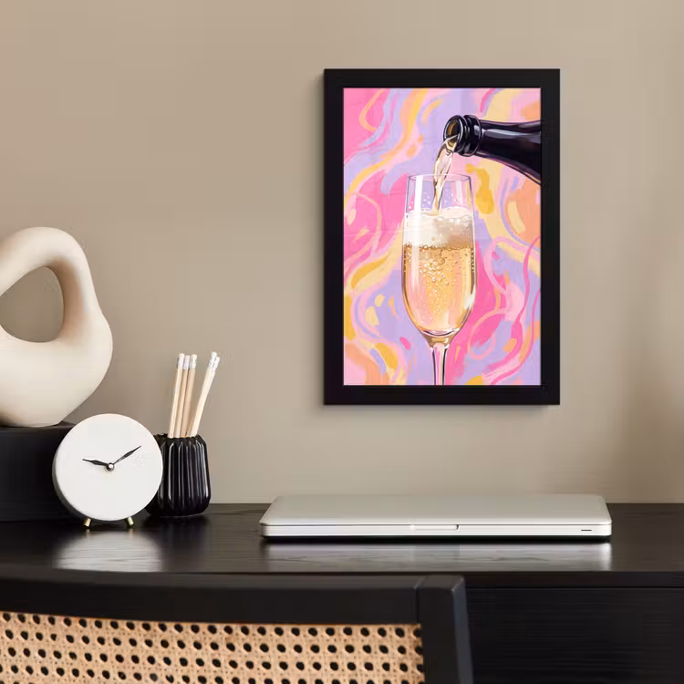 Drank - Inschenken - Feest - Abstract - Roze fotolijst zwart zonder passe partout klein -sfeer1
