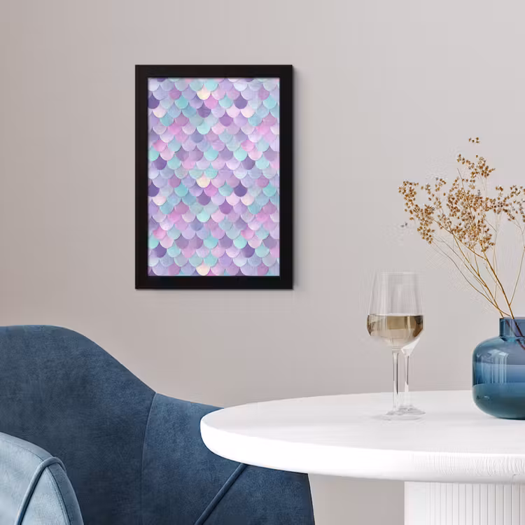 Dromerig - Zeemeermin - Pastel fotolijst zwart zonder passe partout klein 224 -sfeer4