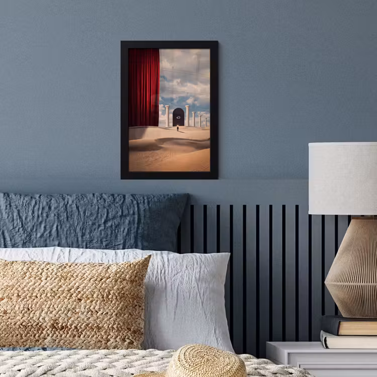 Poster met lijst - Droom - Woestijn - Oog - Droom - Woestijn - Oog fotolijst zwart zonder passe partout klein