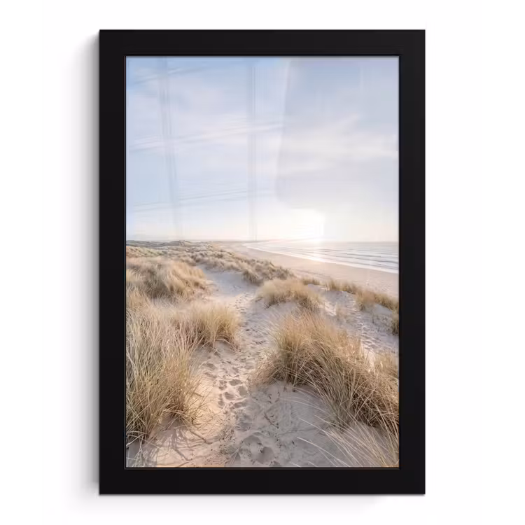 Duinen - Strand - Beige fotolijst zwart zonder passe partout klein -3d