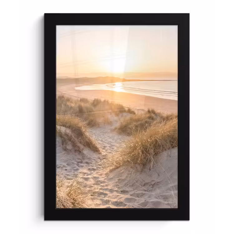Duinen - Strand - Zee fotolijst zwart zonder passe partout klein -3d
