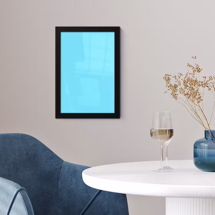 Electric - Cyan - Blauw fotolijst zwart zonder passe partout klein 224 -sfeer4