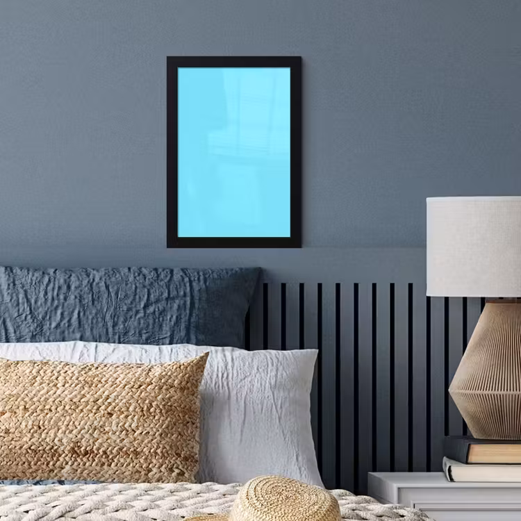 Electric - Cyan - Blauw fotolijst zwart zonder passe partout klein 224 -sfeer3