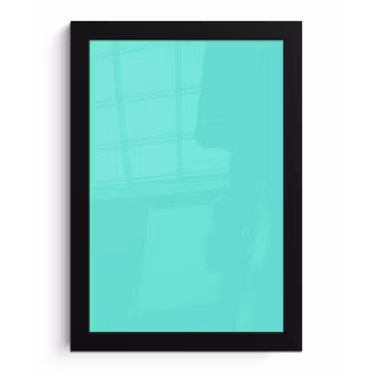 Electric - Cyan - Turkoois fotolijst zwart zonder passe partout klein 224 -3d