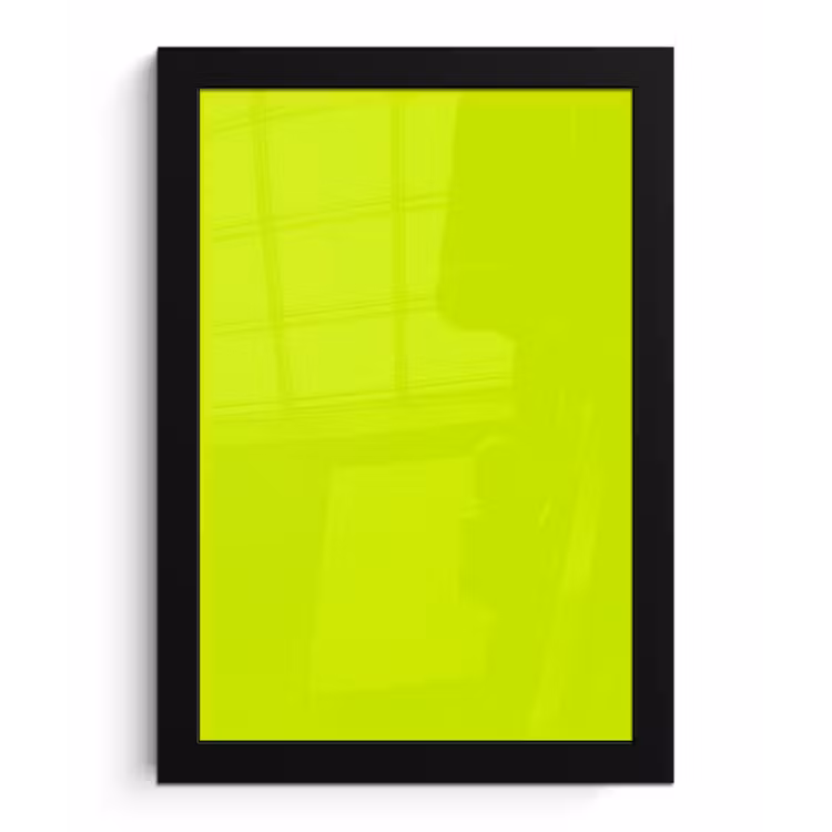 Electric - Lemon - Geel fotolijst zwart zonder passe partout klein 224 -3d